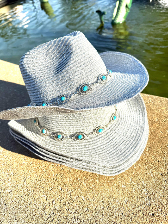 Cowboy straw Hat  - Silverbliss
