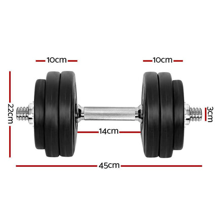 NNEDSZ 30kg Dumbbell Set Weight Plates Dumbbells Lifting Bench