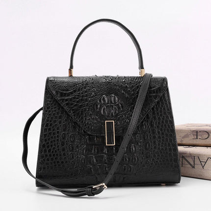 Genuine Crocodile Skin Bone Leather Top Handle Bags-0