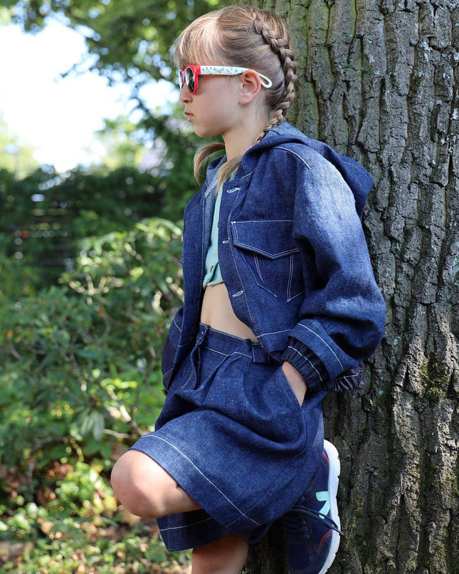 Boys and Girls Denim Culottes-1