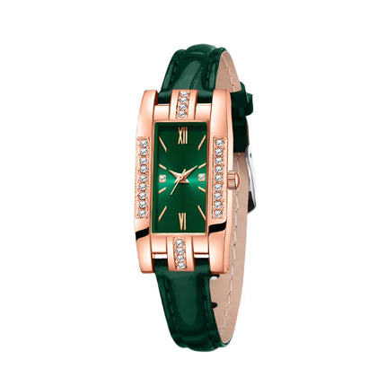 NNEOBA Green Women’s Quartz Watch Jewelry Gift Set-1