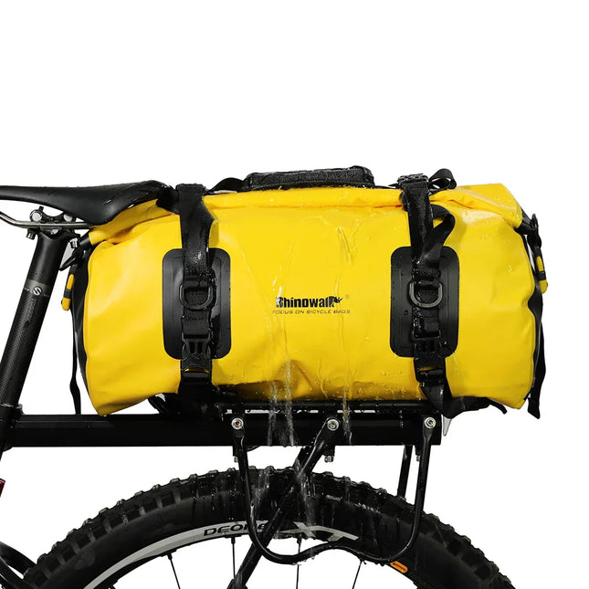 20L Waterproof Bike Pannier Bag Rear Trunk Saddle Bag Yellow-1