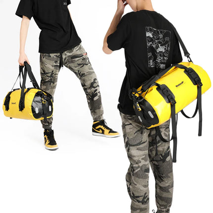20L Waterproof Bike Pannier Bag Rear Trunk Saddle Bag Yellow-3