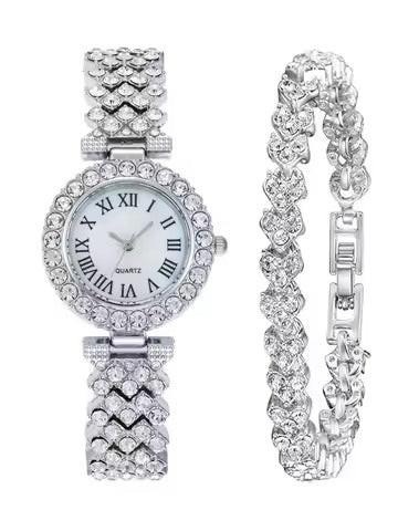 NNEOBA Roman Dial Women's Luxury Quartz Watch Set-1