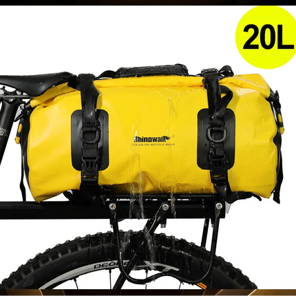 20L Waterproof Bike Pannier Bag Rear Trunk Saddle Bag Yellow-2