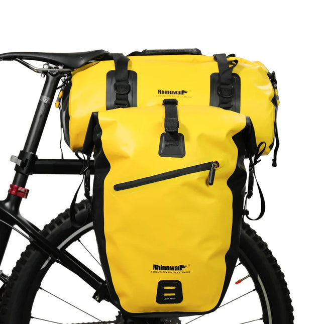 20L Waterproof Bike Pannier Bag Rear Trunk Saddle Bag Yellow-0