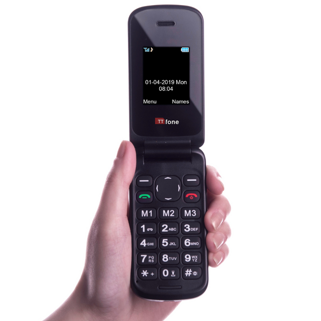 Returned Resale - TTfone Black TT140 with USB Cable and Vodafone Pay As You Go