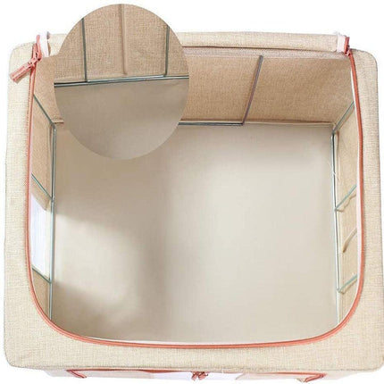 NNEDSZ 100L Cloth Storage Box Closet Organizer Storage Bags Clothes Storage Bags Wardrobe Organizer Idea CREAM-3