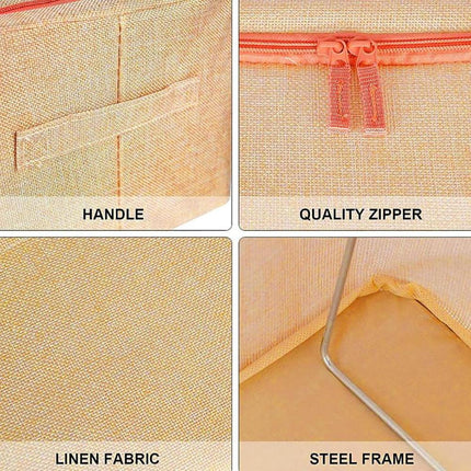 NNEDSZ 100L Cloth Storage Box Closet Organizer Storage Bags Clothes Storage Bags Wardrobe Organizer Idea CREAM-4