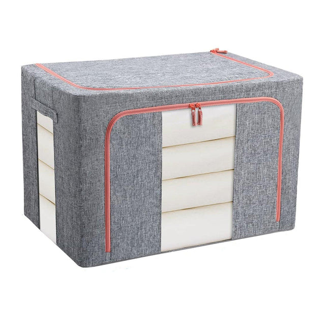 NNEDSZ 100L Cloth Storage Box Closet Organizer Storage Bags Clothes Storage Bags Wardrobe Organizer Idea Grey-0