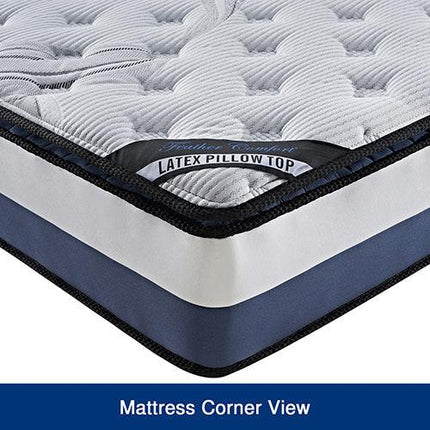 NNEDSZ Mattress Latex Pillow Top Pocket Spring Foam Medium Firm Bed-3