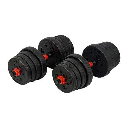 NNEDSZ 30kg Adjustable Rubber Dumbbell Set Barbell Home GYM Exercise Weights