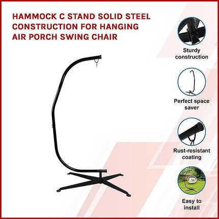 NNEDSZ Hammock C Stand Solid Steel Construction for Hanging Air Porch Swing Chair-1