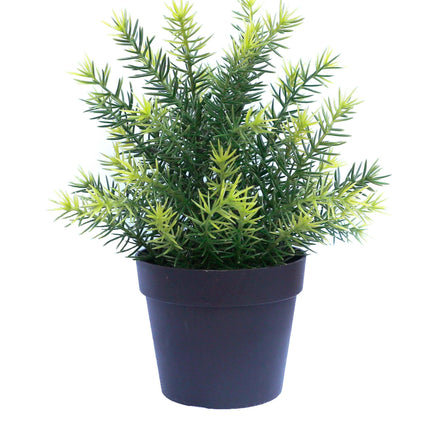 NNEDSZ Small Potted Artificial Native Grass Plant UV Resistant 20cm-0