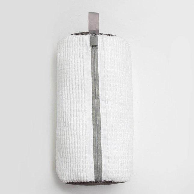 NNEDSZ White Shoe Laundry Bags - Mesh Protective Washing Bags for Shoes with Zipper Design-0