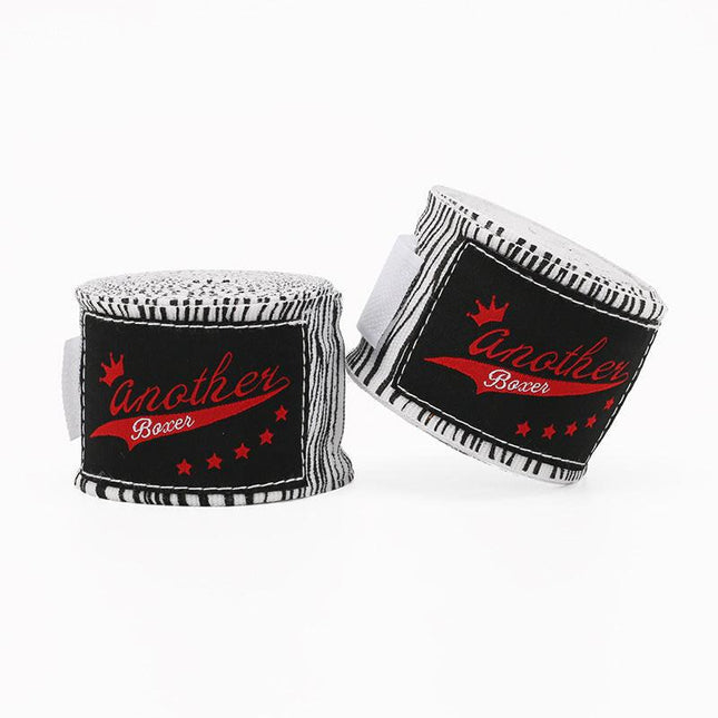 NNEDSZ White Zebra Pro Grade 5m Boxing Hand Wraps - Printed Elastic Bandages for Training & Combat Sports (1 Pair)-0