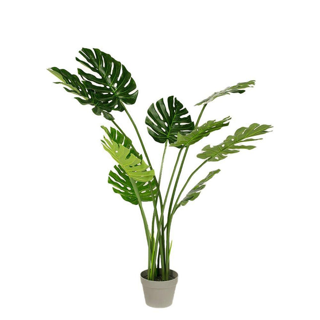 NNEDSZ 120cm Faux Artificial Home Decor Potted Monstera Plant-1