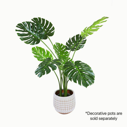 NNEDSZ 120cm Faux Artificial Home Decor Potted Monstera Plant-2