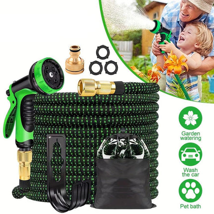 Expandable Garden Hose with 10-Function Spray Nozzle-1