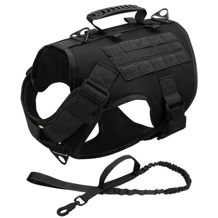 Nylon Tactical Dog Harness, Collar & Leash