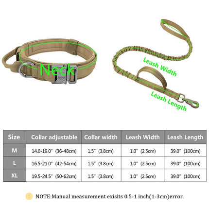 Nylon Tactical Dog Harness, Collar & Leash