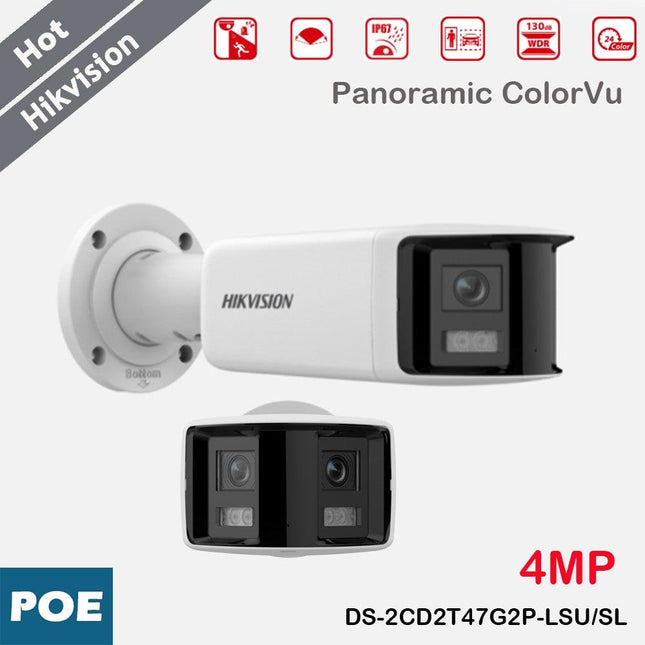 Hikvision 4MP Panoramic ColorVu Home Protection IP Camera 2.8mm Dual Lens Audio