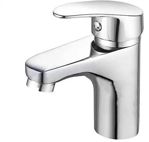 Wash Basin Mixer Tap Brass Silver