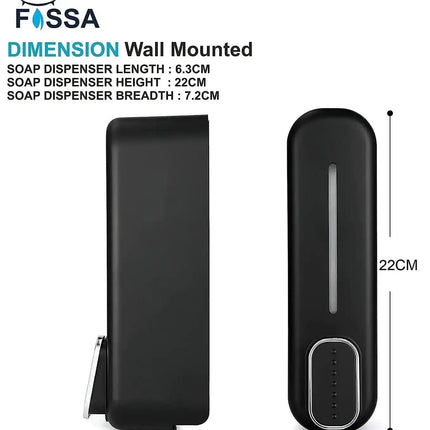 350 ml Wall Mounted Black manual Soap Dispenser