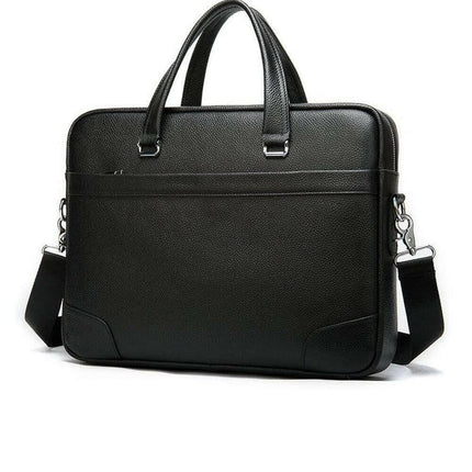 Men's Genuine Leather Laptop Briefcase Messenger Busienss Bags-1