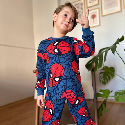 Spider Boys Cotton Pyjama Set-4