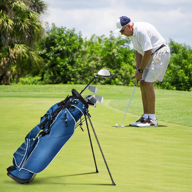 NNECW Ultra Lightweight Golf Bag with 4-Way Top Dividers for Golf Course &amp; Travel-Navy-0