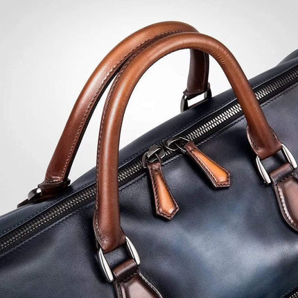 Vintage Leather Large Boston Duffle Bag, Leather Overnight Bag, Gym Bags,-3